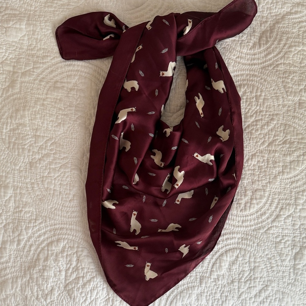 Silk Burgundy Scarf